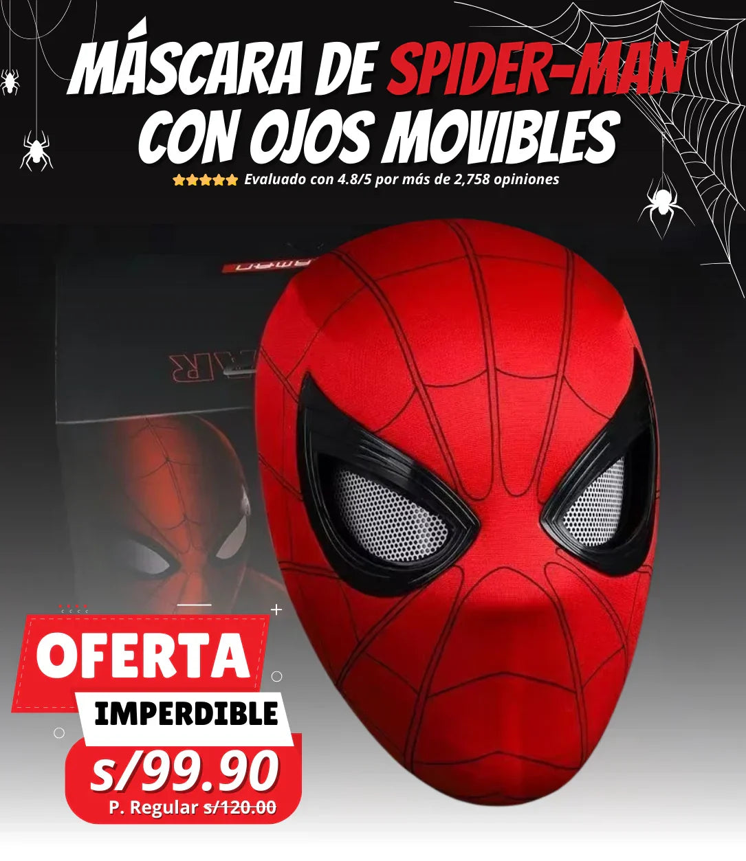 Mascara de Spiderman
