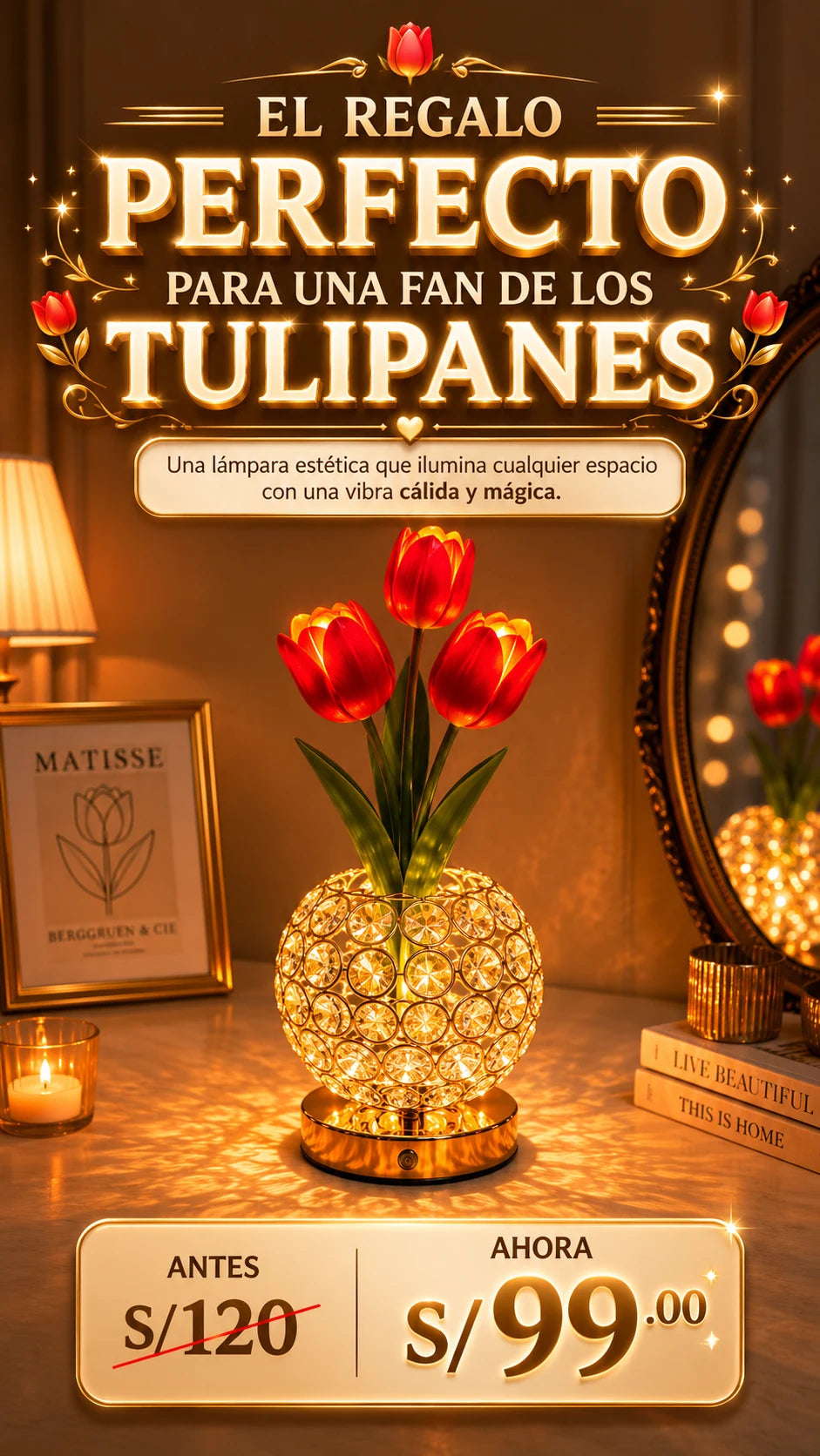 Lampara de Tulipanes Premium